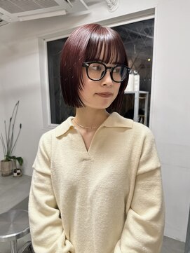 ギフト ポノレ(GIFT pnle) ぷつっとbob × ボルドーcolor