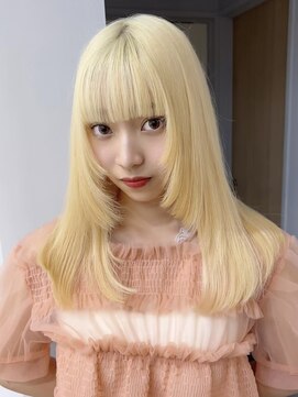 ソル オモテサンドウ 表参道 青山(SOL . OMOTESANDO) インナーカラーミルクティーベージュシルバーイヤリングカラー