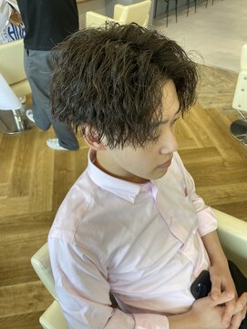 アレス バイ シカ 神戸三宮元町店(ALLES by Cica) 波巻きツイストスパイラルパーマツーブロック刈り上げ