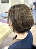 ショートボブ前髪なし骨格カットショート襟足大人ショート