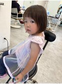 キッズカットぱつんとボブ重めボブ切りっぱなしボブ