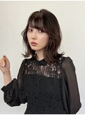 黒髪/レイヤーボブ/ミディアム/顔まわりカット