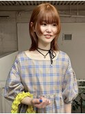 オレンジベージュ　ブリーチなし