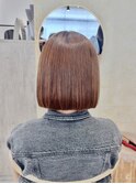 ミディアムヘア暗めカラーグランマッシュデザインカラー《用賀》