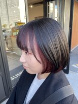 サニーズ(SUNNY'S by CONKS) 小顔ボブ/ミニボブ/インナーカラー/ワインレッド/柏/柏美容室