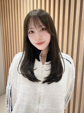 ロンド アンブル 四条烏丸(Lond ambre) オリーブグレージュ/レイヤー/顔まわり/シースルー