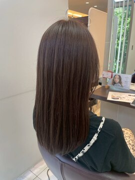 髪質改善/顔周りレイヤーカット/グレージュ[千葉/千葉駅]