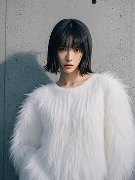 ショートボブシースルーマッシュウルフカットショートヘアボブ