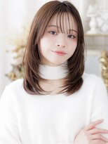 カバーヘア ブリス 上尾西口店(COVER HAIR bliss)&nbsp;ブリーチなしダークブラウンハイレイヤーウルフa上尾20代30代