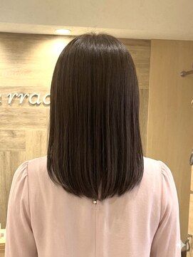 テラス(Terrace) 【Terrace】艶感アッシュベージュ×ミディアム