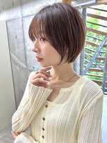 ミィ 浦和(mee)&nbsp;透明感カラー ボブ 前髪 ショート カラー ブリーチ&カラー