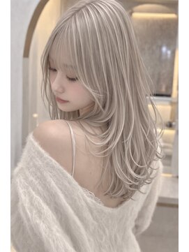 ソレイユトウキョウシブヤ(SOLEIL TOKYO shibuya) 4.ロングレイヤー韓国ハイトーンホワイトアッシュ