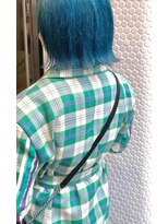 エル(EL by green)&nbsp;『Shoya』切りっぱなしボブ×ターコイズブルー