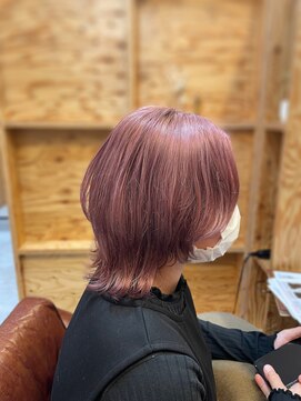 アドラーブル 長岡新保店(adorable) 大人可愛いダブルカラーペールピンクネオウルフ