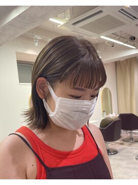 フェイス 石川町 (FACE) オリーブ　×    切りっぱなしボブ