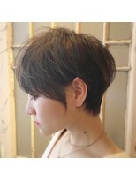 髪質改善と縮毛矯正の専門店 サンティエ(scintiller)&nbsp;大人綺麗な小顔襟足スッキリショートボブ　30代40代50代鹿児島