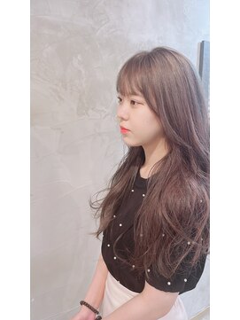 クレエ ヘアー デザイン(creer hair design) ハイライト×透明感グレージュ★ブリーチなしワンブリーチカラー