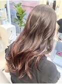 ピンクブラウン×髪質改善カラー×暖色系カラー×神戸三宮