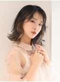 大人可愛い大人美人くすみカラーアッシュグレーベージュ