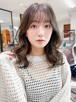 クラン 横浜(Clanc)&nbsp;くびれヘア ハイライトカラー アプリコットオレンジ 夏