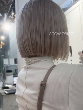 シェリ ヘアデザイン(CHERIE hair design) 《suu.02》snow beige 【sheer color】× ボブ