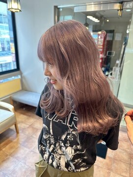 パーミル ヘア クマモト(permille ‰ hair Kumamoto) ピンクベージュ×セミロング