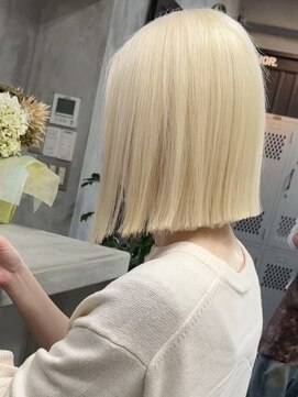 アポロ 横浜駅店(apollo) xカラー/ホワイトグレージュ/レイヤーカット/チェリーブラウン