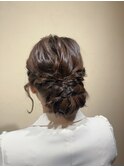 シンプル可愛いシニヨンセット