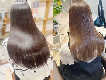 チェレ アズーリ 狭山店(Chere azuri)の写真/【カラー×縮毛矯正】髪質改善TRと同時施術で極力傷ませることなく美しく自然な艶髪を叶えます♪