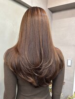 ファビ 渋谷(Fab) くびれヘア/暗めカラー/アプリコットオレンジ/縮毛矯正