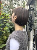 丸みのあるコンパクトショートボブ大人ボブ白金目黒