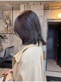 透明感グレージュ/ミディアムレイヤーカット