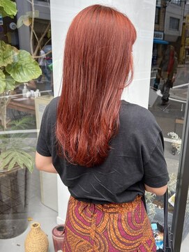 ヘアー アイス ルーチェ(HAIR ICI LUCE) ブリーチなしダブルカラーで作るオレンジ/落合
