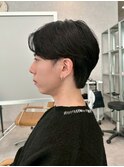 毛流れセンターパート(メンズカット/ダウンパーマ/ナチュラル)