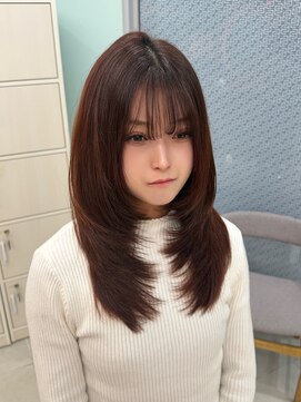 アース 上本町店(HAIR&MAKE EARTH) 冬の暖色◎大人美人レイヤーブラウンベージュ20代