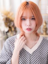 カバーヘア ブリス 大宮西口(COVER HAIR bliss)&nbsp;くびれミディアム/オレンジカラー/ダブルカラー/デザインカラーg