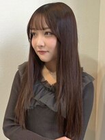 アモレット(amoretto)&nbsp;アッシュブラウン 顔周りレイヤー 前髪カット 20代 艶髪