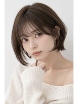 ヘアーエボリューション 【大人可愛い】丸みシルエットの小顔ショートボブ/モカベージュ