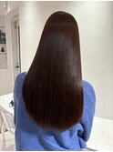 髪質改善縮毛矯正酸熱トリートメントロングヘア