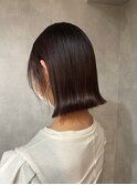 ツヤサラ縮毛矯正×ダークパープルボブ