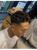 ショートラルフカール　リバースセンターパート