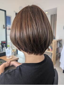 オーオ(OOO) 髪質改善×ベージュ×ショートボブ