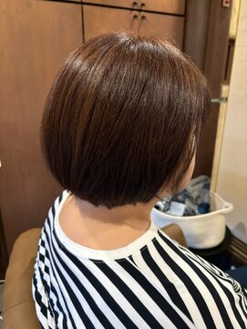 穀雨(Kokuu) 【艶ブラウンボブ】まとまりある大人ショートボブで小顔魅せ