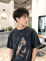 MEN's Baguz MEN'Sカット/ MEN'Sパーマ/ MEN'Sカラー 無造作束感メンズショート韓国風ニュアンスパーマ