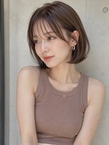 ノア(NOA) 【NOA】ナチュラル内巻きボブ×シースルーバング×艶ブラウン