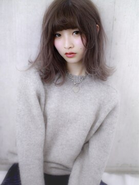 ルノン(LUNON) 【LUNON】ハイトーングラデーションカラー×外ハネ