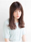 小顔バング アッシュベージュ