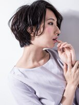 カバーヘア ブリス 戸田公園西口店(COVER HAIR bliss) *bliss戸田公園*横顔美人…黒髪前下がりセンシュアルショートw