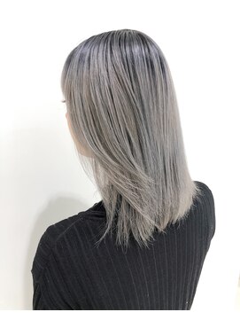 ハイブ 金沢(Hive) ブリーチハイトーンカラーゆるふわロング髪質改善ツヤ髪スタイル