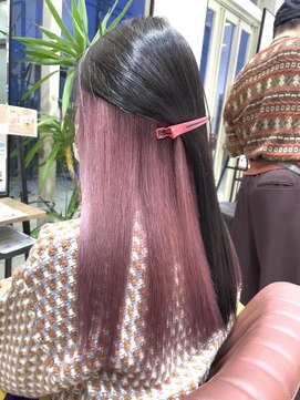 クアトログランシュ ひたちなか店(QUATRO×GranCieux) インナーカラー×ペールピンク